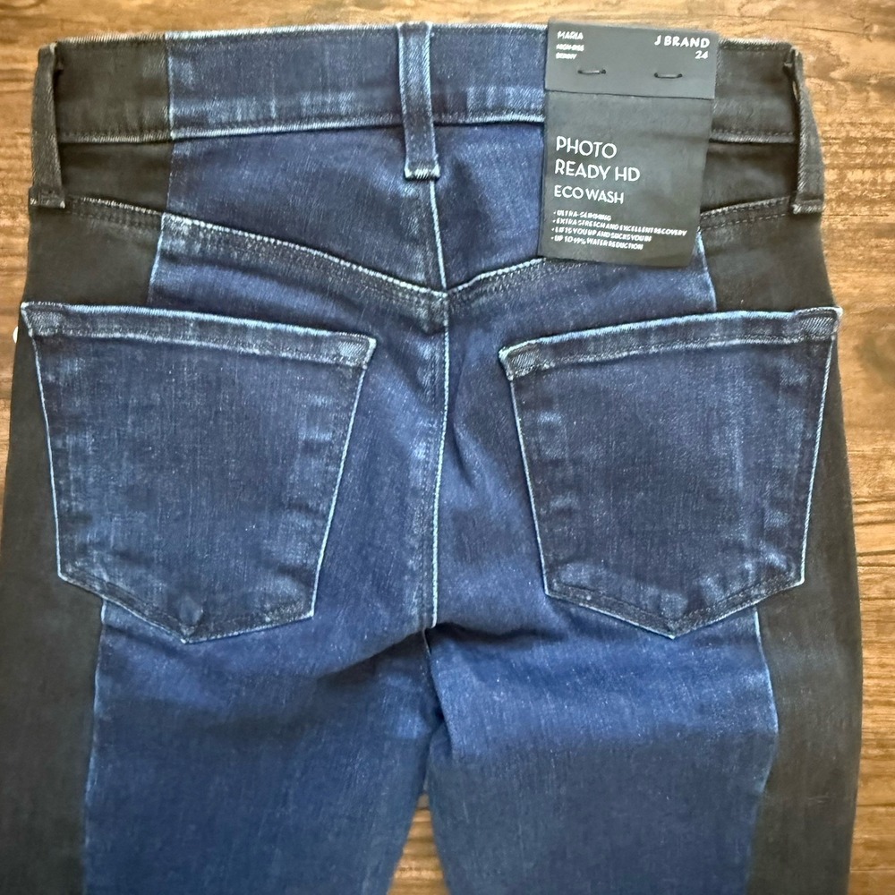 NWT J Brand 25x29 Maria High Rise Skinny Jeans Duality Two Tone Photo Ready HD